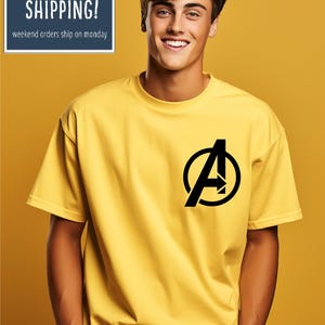 Avengers Pocket Logo T-shirt, Avengers Matching Shirt, Avengers Family Shirt, Avengers Birthday Gift Shirt, Movie Lover Birthday Gift Shirt