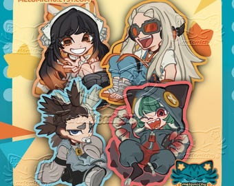 エンジン・ガチアクタステッカー - 大胆なマンガ風ビニール、アニメ