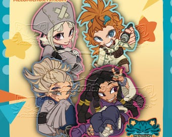 エンジン・ガチアクタステッカー - 大胆なマンガ風ビニール、アニメ