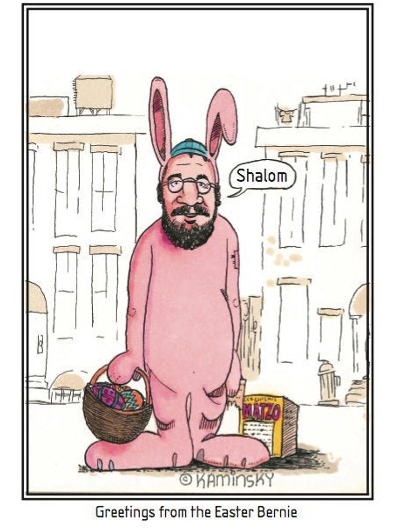 Funny Jewish, Passover, Easter Card, Rabbi in Easter Bunny Suit