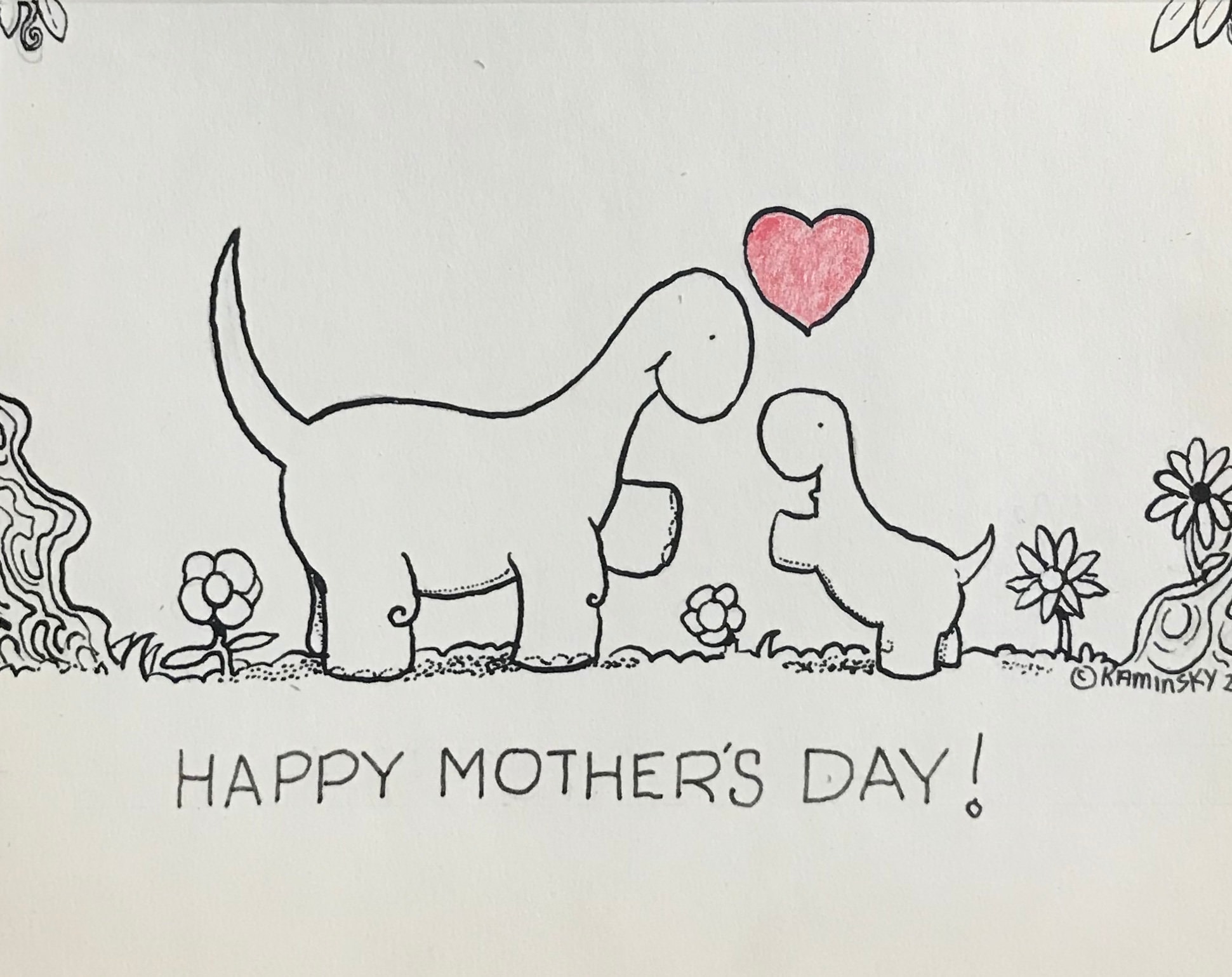 Happy Mother's Day Hand Drawn Greeting Card - Etsy