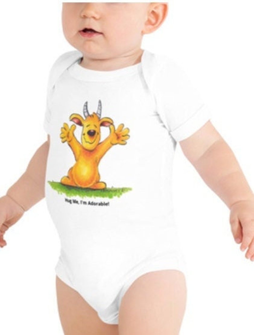 Short Sleeve One Piece Baby Outfit. Hug Me I'm Adorable. Etsy