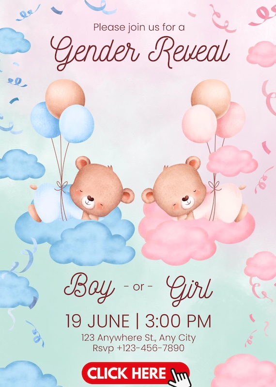 Gender Reveal Invitation