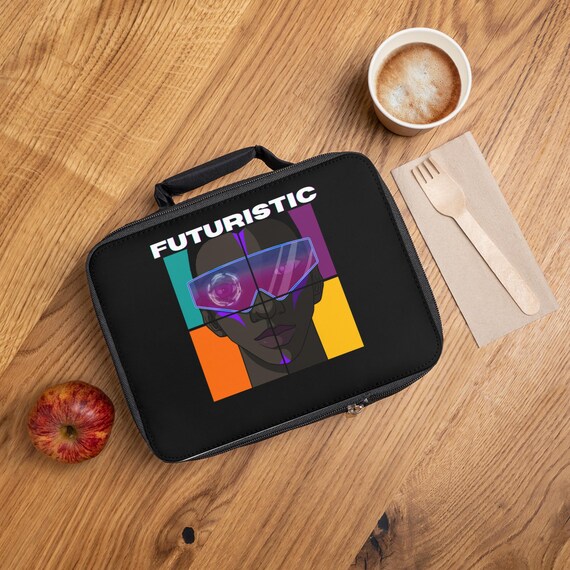 Futuristic Lunch Bag - Stylish Meal Tote for Trendsetters, Unique Gifts for Students, Eco-Friendly Lunchbox, Back to School