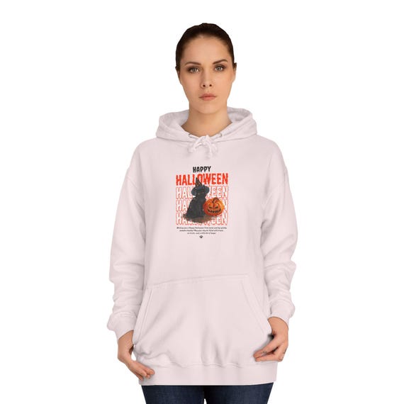 Halloween College Hoodie, Women Sweatshirt, Fall Outfit, Spooky Season Apparel, College Student Gift