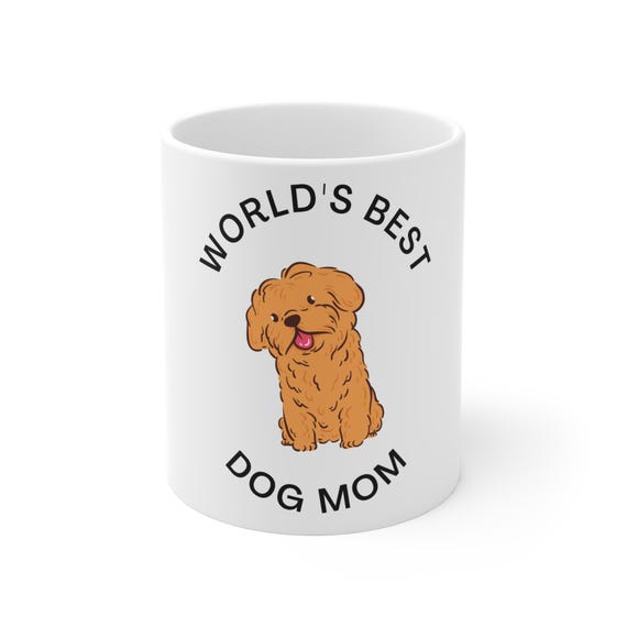 World's Best Dog Mom Mug, Cute Dog Lover Gift, Pet Owner Coffee Cup, Animal Lover Present, Dog Mom Essential, Best Pet Gift