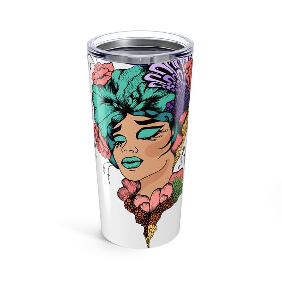 Bohemian Floral Tumbler 20oz, Motivational Travel Mug, Gift for Her, Personalized Beverage Cup, Trendy Insulated Tumbler