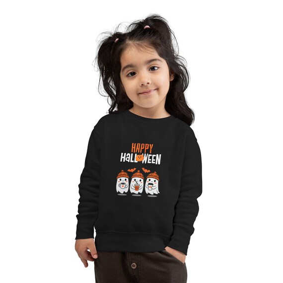 Toddler Halloween Sweatshirt, Cute Kids Halloween Top, Ghost Themed Sweater, Fall Outfit for Toddlers, Kids Halloween Apparel