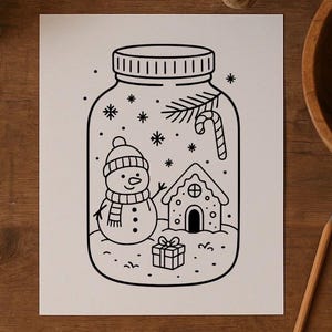 Livro de colorir de potes de Natal: 35 páginas imprimíveis para as festas de fim de ano (PDF)