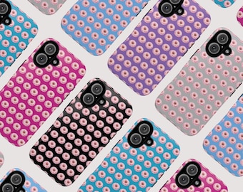 Simpatica custodia per telefono con motivo a margherite, cover con gerbera selvatica, per iPhone, Samsung e Google Pixel.