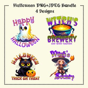 Pacote de PNG de personagens de terror vintage: designs de sublimação de Halloween (download digital)