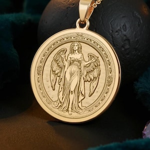 Empusa Hänge Halsband: Grekisk mytberlock i 14K Guld, Shapeshifter Demoness