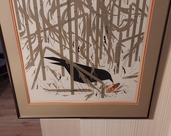 Crow In The Snow by Charley Harper