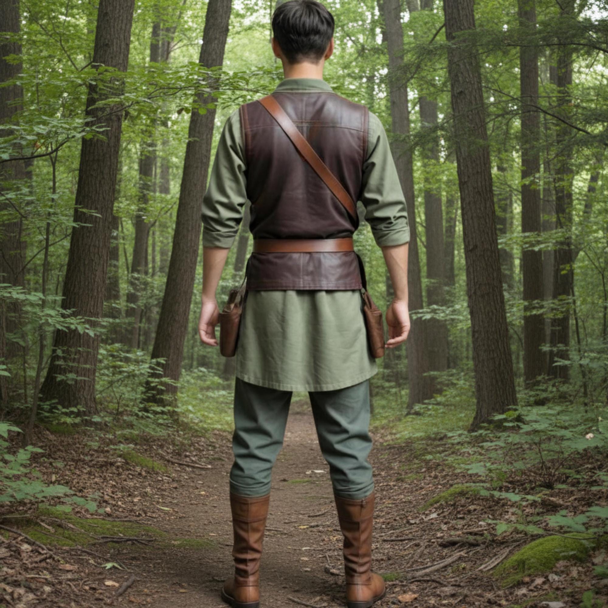 Men's Medieval Ranger Costume, Forest Archer Tunic, LARP Cosplay - Etsy