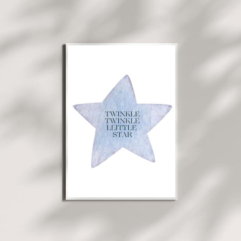 Twinkle Twinkle Little Star Art | Digital Artwork | Instant Download - Etsy
