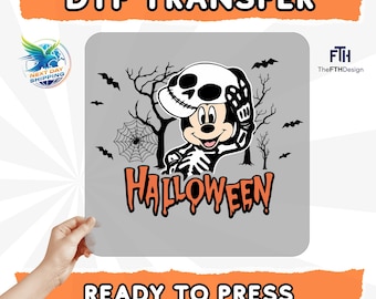 Mickey Halloween DTF Transfer, Ready to Press, Iron-On
