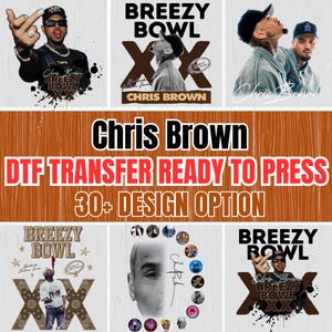 Chris Brown DTF Transfer,  Breezy Bowl XX Design, Chris Brown 11:11 Tour Merch, Chris Brown Concert Outfit DTF, X.X Vintage, Ready to Press