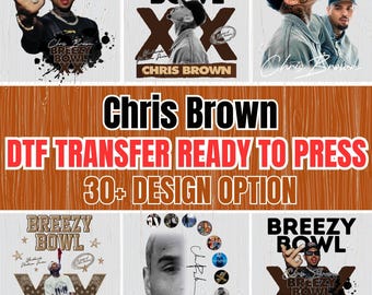Chris Brown DTF Transfer,  Breezy Bowl XX Design, Chris Brown 11:11 Tour Merch, Chris Brown Concert Outfit DTF, X.X Vintage, Ready to Press