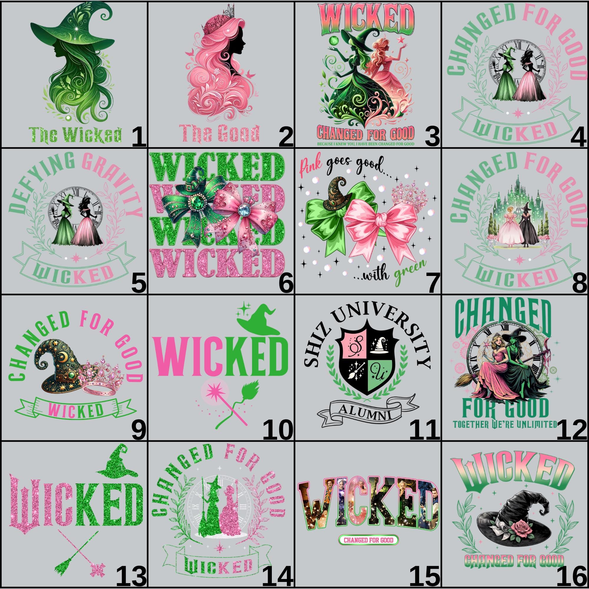 The Wicked Wizard Musical DTF Transfer: Changed for Good Wicked Movie ...