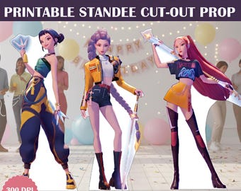 Kpop Demon Hunters Standee Cutouts, DIY Party Decor (Digital Download)