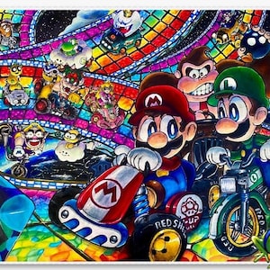 Mario Kart Fanart poster Print