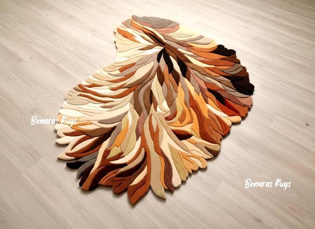 Undulating Small Rugs Irregular Illusion Hand-tufted Wool Rug 5x8,8x10,9x12 Ft | Home Decor ...