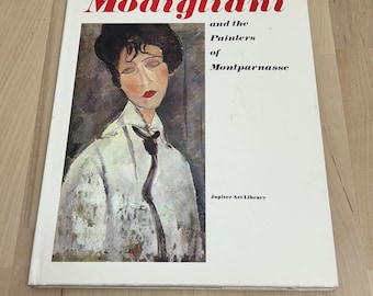Oversized Vintage Modigliani Art Book, 1970s Montparnasse Painters, Jupiter Art Library Hardcover