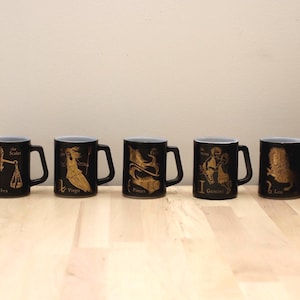 Federal Glass Zodiac Mugs, 1960s