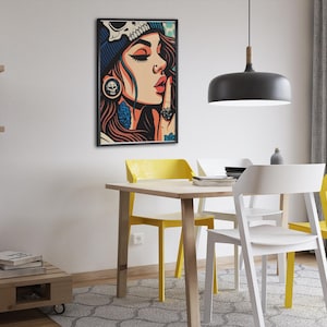 Stylish Rolled Poster with Bold Artwork, Wall Decor, Unique Gift, Home Decoration, Room Accents, Art Lovers