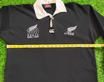 RARE Vintage 90s Canterbury New Zealand All Blacks Rugby Long