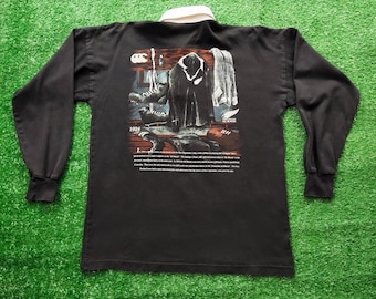 RARE Vintage 90s Distressed Canterbury New Zealand All Blacks