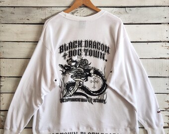 Vintage 90s Dogtown Black Dragon Sweatshirt Dogtown Crewneck