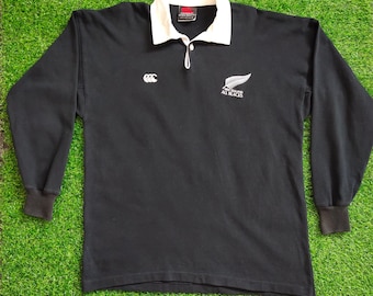 90’s CANTERBURY×ALL BLACKS ラガーシャツ Vintage 90s Canterbury of New Zealand All Blacks Rugby Shirt