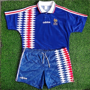 Vintage 90er Jahre Distressed Frankreich No.14 Zinedine Zidane Fußball Jersey Frankreich T-Shirt France Tees Stickerei Logo Blau Farbe Herren M
