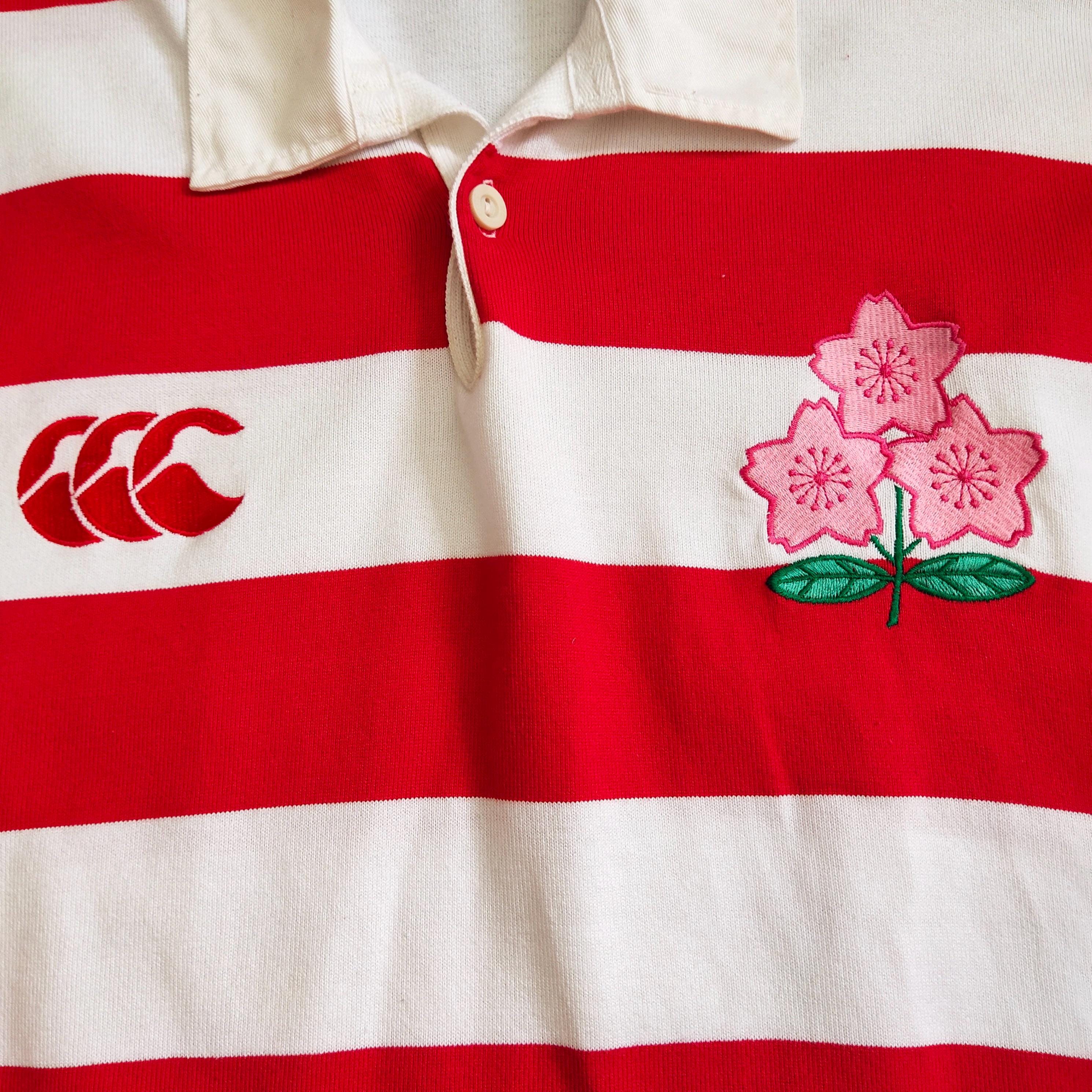 RARE Vintage 90s Canterbury New Zealand Japan Sakura Rugby Long