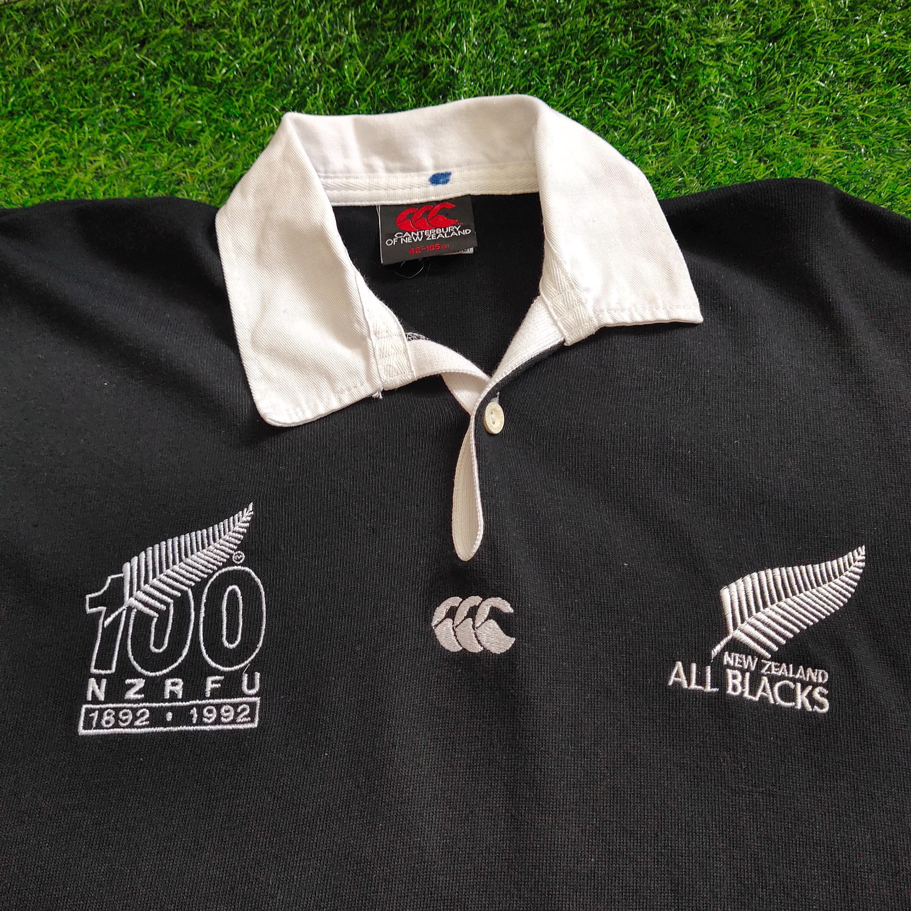 RARE Vintage 90s Canterbury New Zealand All Blacks Rugby Long