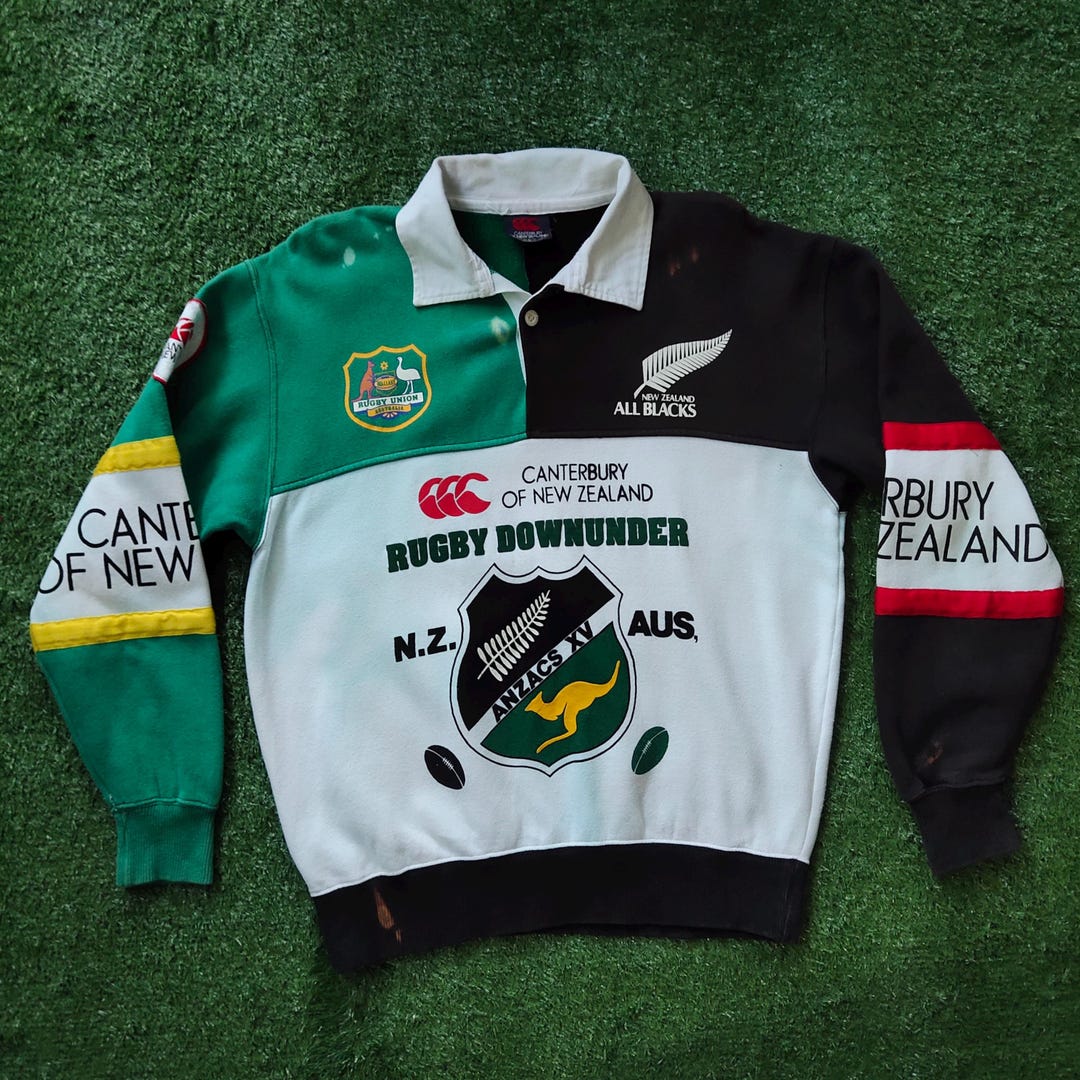 Vintage 90s DISTRESSED Canterbury New Zealand All Blacks VS Australia ...