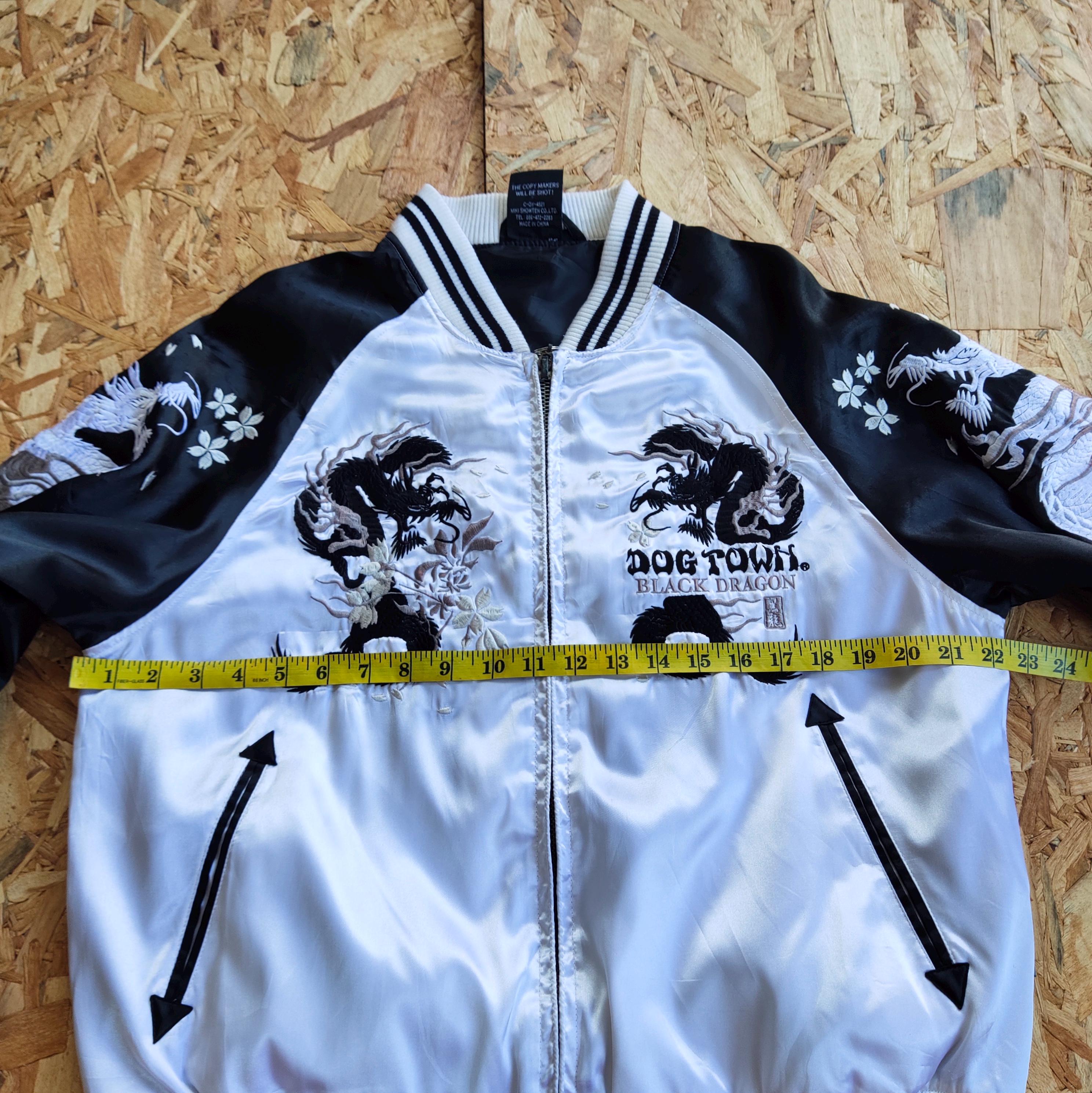 Vintage 90s Dogtown Black Dragon Sukajan Jacket Dogtown Pullover