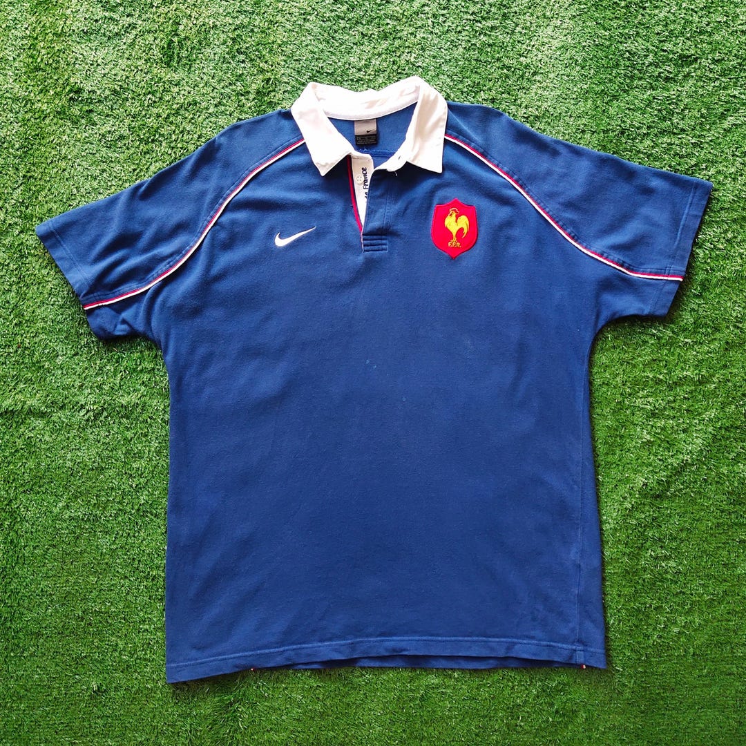 Vintage DISTRESSED France Rugby Union Shirt Short Sleeve Jersey France ...