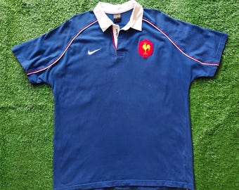 Ultra Retro Striped France Rugby Jersey With Vintage Patch French