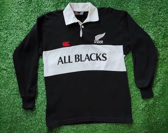 RARE Vintage 90s Distressed Canterbury New Zealand All Blacks