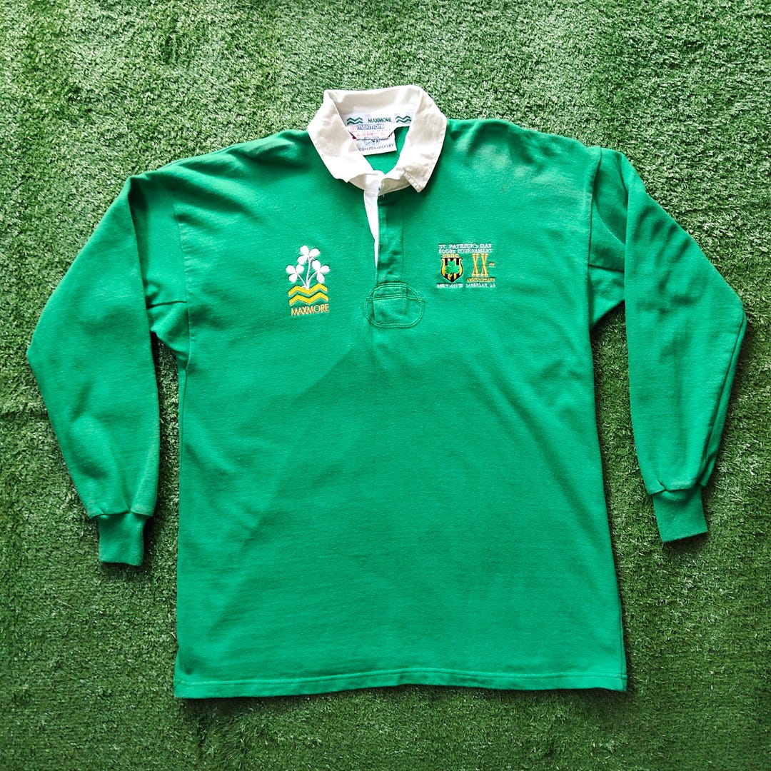 RARE Vintage 90s Distressed Ireland St. Patricks Day Rugby Tournament ...