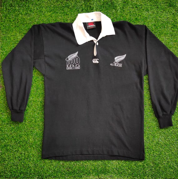 RARE Vintage 90s Canterbury New Zealand All Blacks Rugby Long