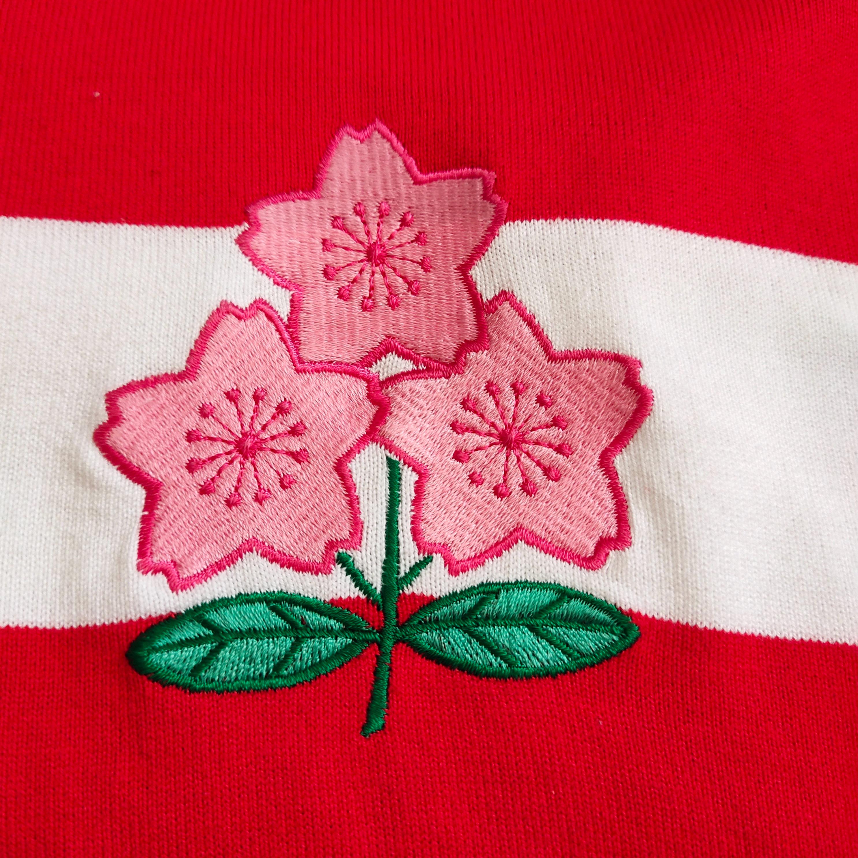 RARE Vintage 90s Canterbury New Zealand Japan Sakura Rugby Long