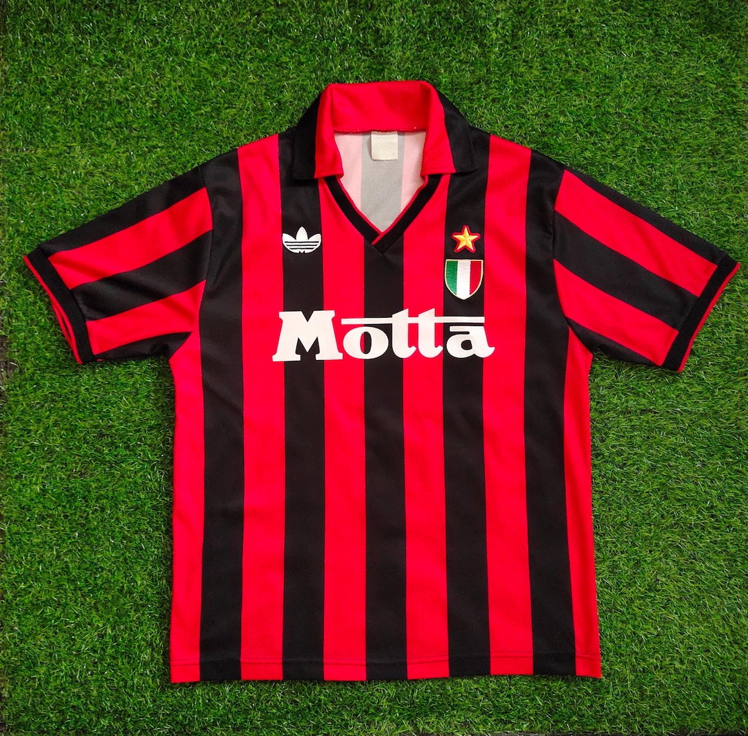 Vintage 90s AC Milan No. 9 Marco Van Basten Football Jersey AC