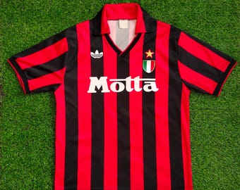 フランコ・バレージ直筆サイン入りACミラン1994年サッカーシャツ