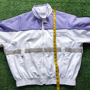 Vintage 90s Courrèges Track Jacket Courrèges Sweater Courrèges Full Zipper Embroidery Logo White Color Men's M image 13