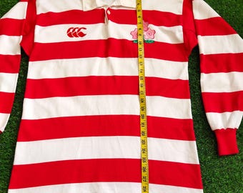 RARE Vintage 90s Canterbury New Zealand Japan Sakura Rugby Long