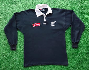 RARE Vintage 90s Distressed Canterbury New Zealand All Blacks