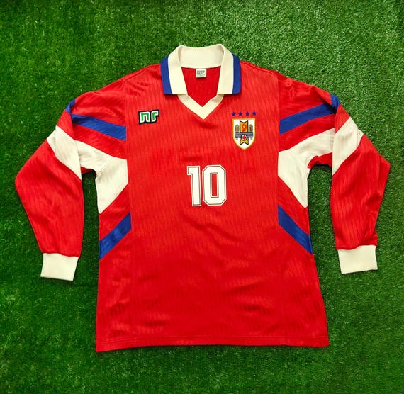 Vintage 90s Distressed Uruguay No. 10 Enzo Francescoli Football